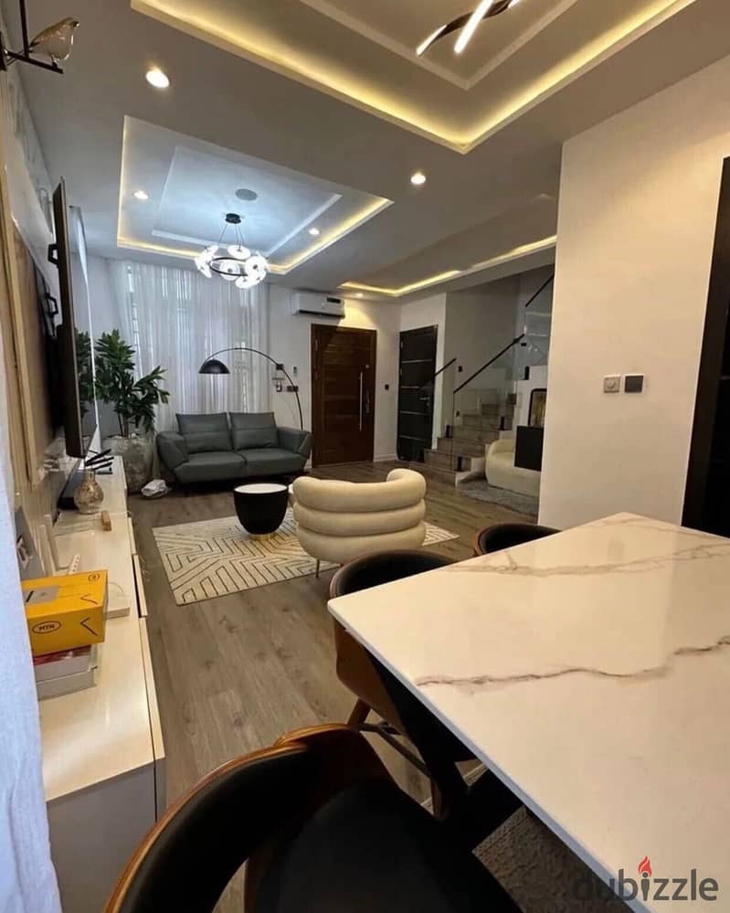 Penthouse apartment for sale in installments over 12 years and without annual payments in the New Cairo settlement on the Suez Road in front of Mirag 0