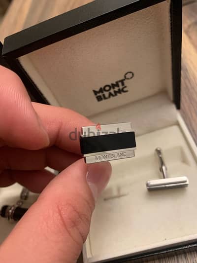 silver Montblanc cufflinks