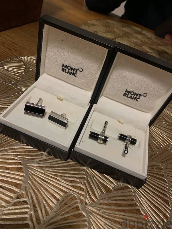 silver Montblanc cufflinks 1