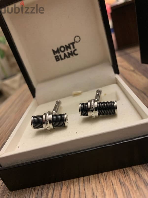 silver Montblanc cufflinks 3