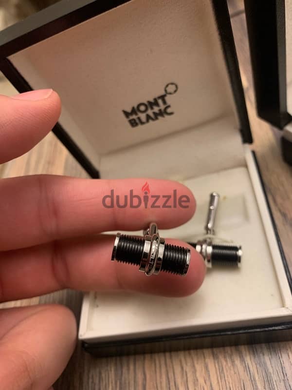 silver Montblanc cufflinks 4