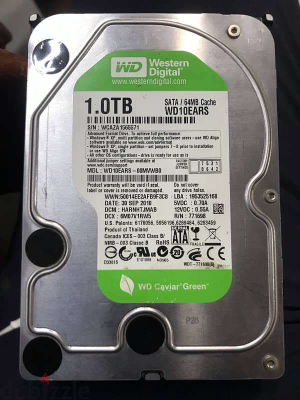 هارد كمبيوتر ١ تيرا بايت hard disk drive 1TB 1