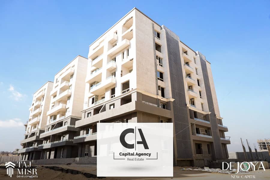 Apartment for sale with a 5% down payment with Taj Misr in the heart of the new Capital with equal installments in De Joya 0