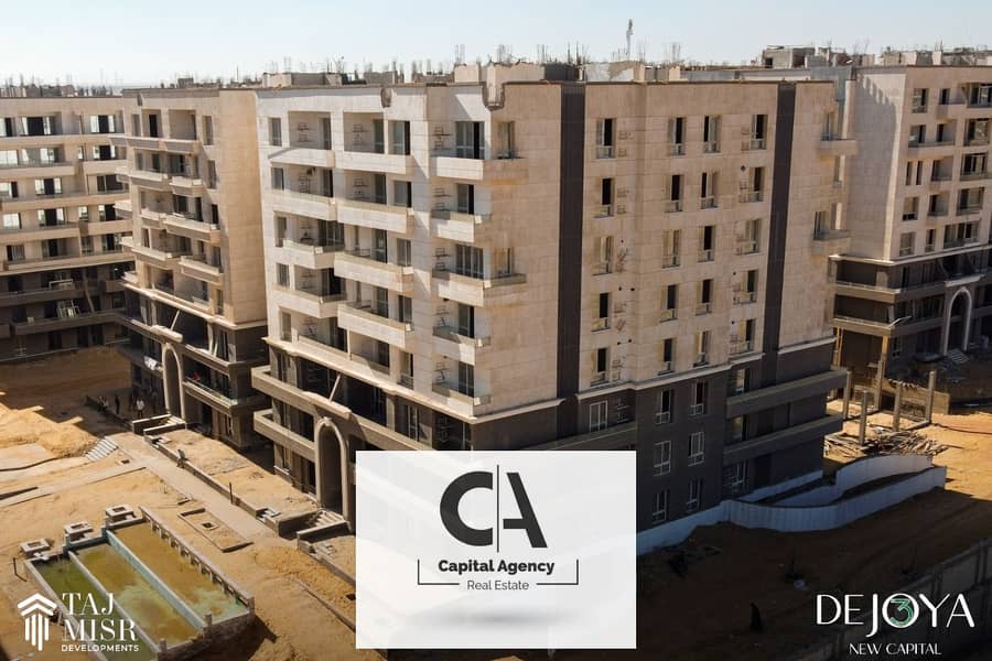 Apartment for sale in a 50-meter garden with a 5% down payment in the heart of the new Capital with equal installments in De Joya 0