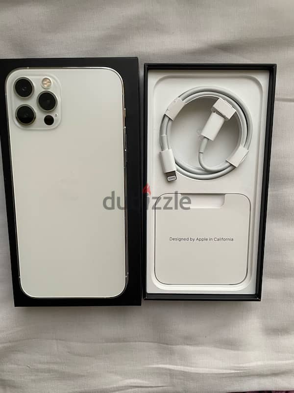 iphone 12 pro silver with box abd cable charger 3