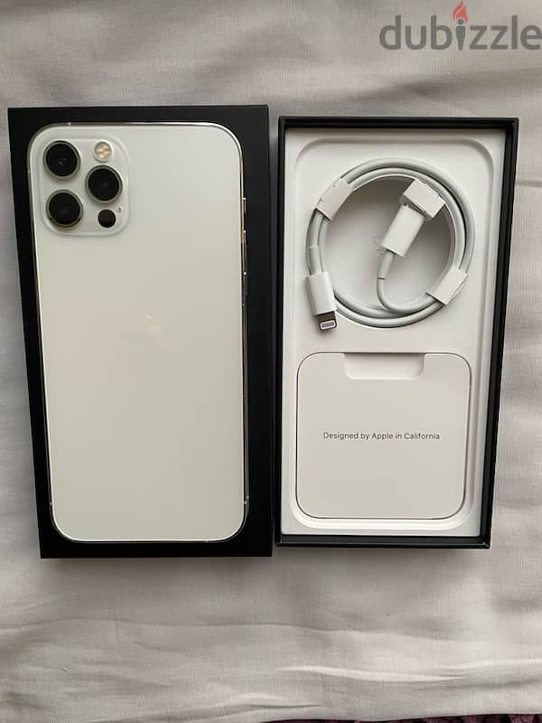 iphone 12 pro silver with box abd cable charger 5