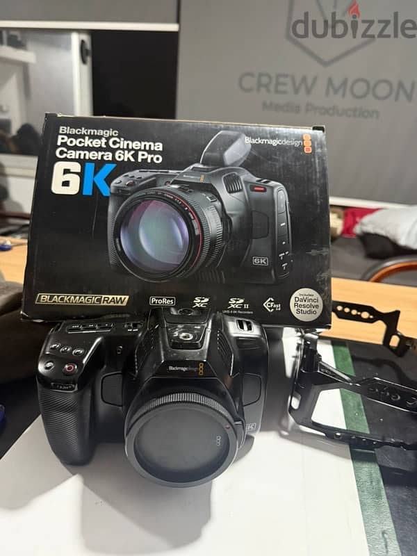 Blackmagic 6k pro with cage for sale 1