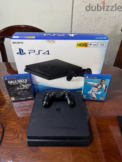 ps4 Slim 1TB with box for sale with original controller