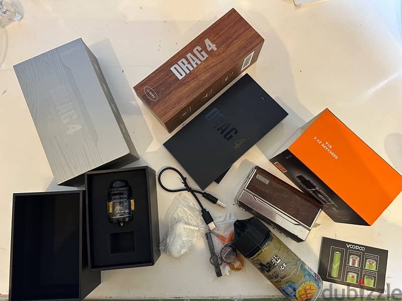 vape drag 4 tank zues mesh like new فيب دراج ٤ وتانك زيوس ميش كسر زيرو 1