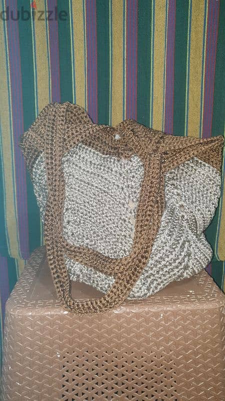 شنطه كورشيه - Crochet bag 1