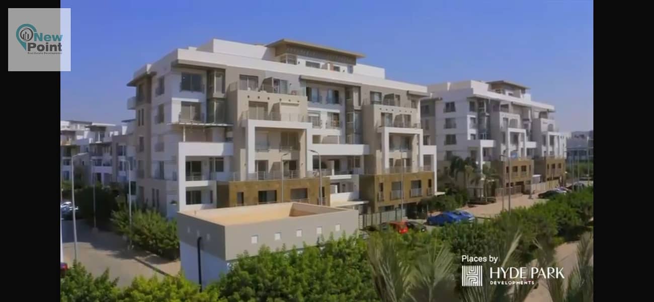 شقة متشطبة بالكامل للبيع في كمبوند هايد بارك القاهرة الجديدة بالتقسيط على 12سنة  New Cairo #hyde park 0