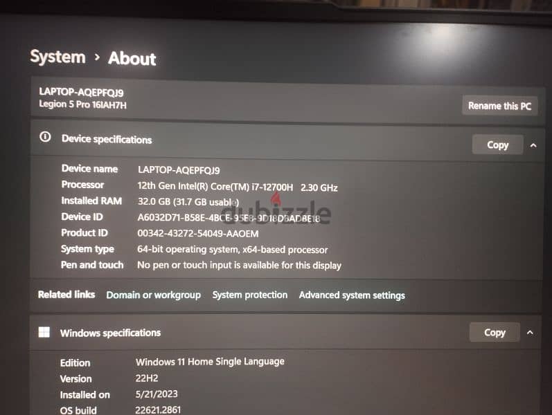 Lenovo Legion 5 Pro 16IAH7H 9