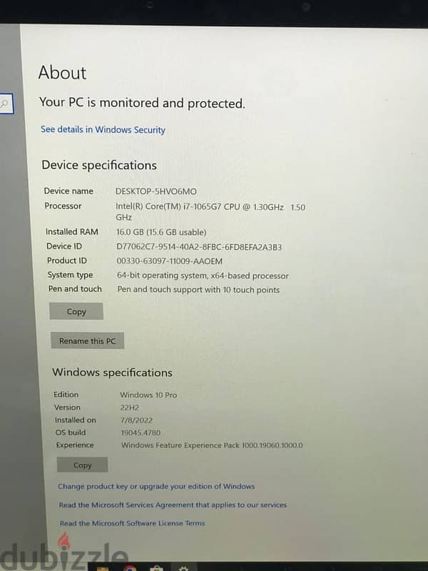 Microsoft Surface Laptop 3 Touch IPS 13 Inch : Core I7 10th Gen 1