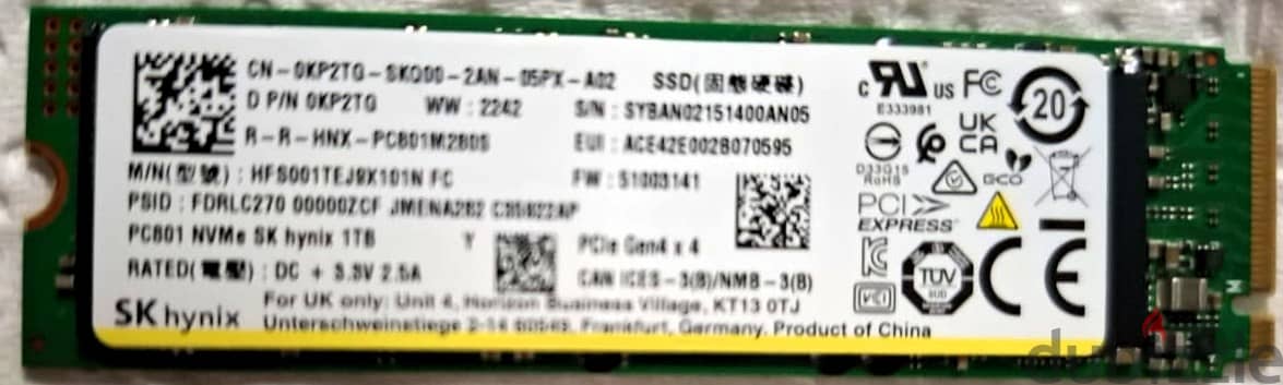 SK hynix NVMe SSD for Laptop 1 TB 1