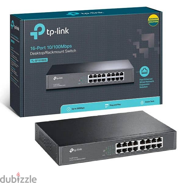 سويتش tp link 16 port جديد متبرشم بالبلاستيك بتاعه 0