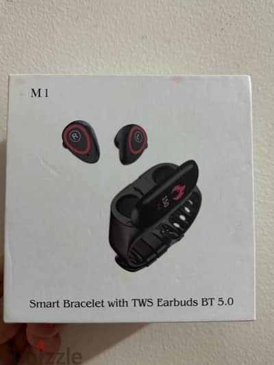 M1 smart bracelet with TWS earbuds BT 5.0