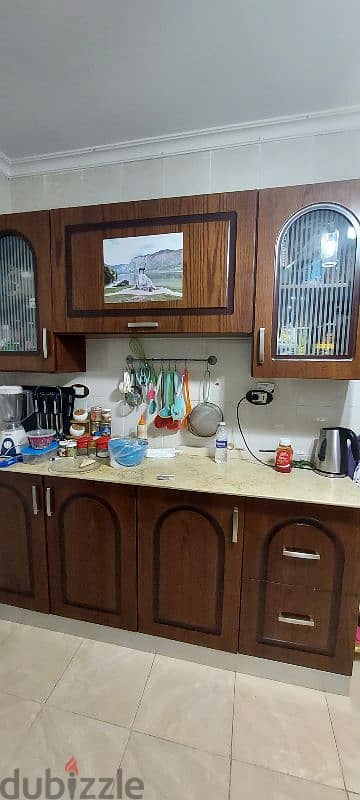 Kitchen real wood with marble