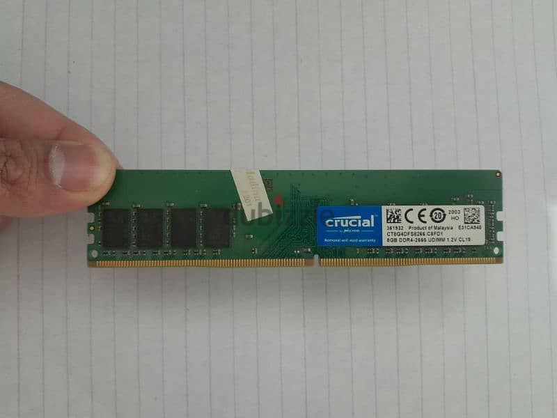 Crucial 8gb ddr4 2666 رام ٨ جيجا 2