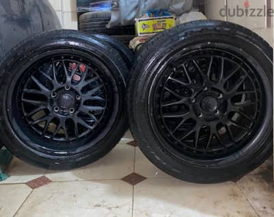 جنوط bbs مقاس ۱۷ ٥/١١٤ معاه الكاوتش