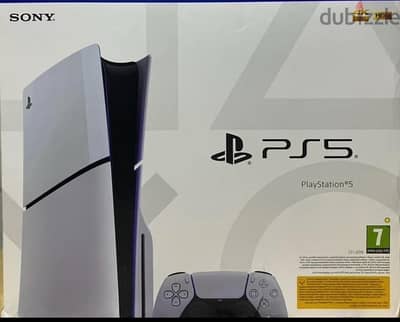 play station 5 slim hard + disk جديد متبرشم متفتحش