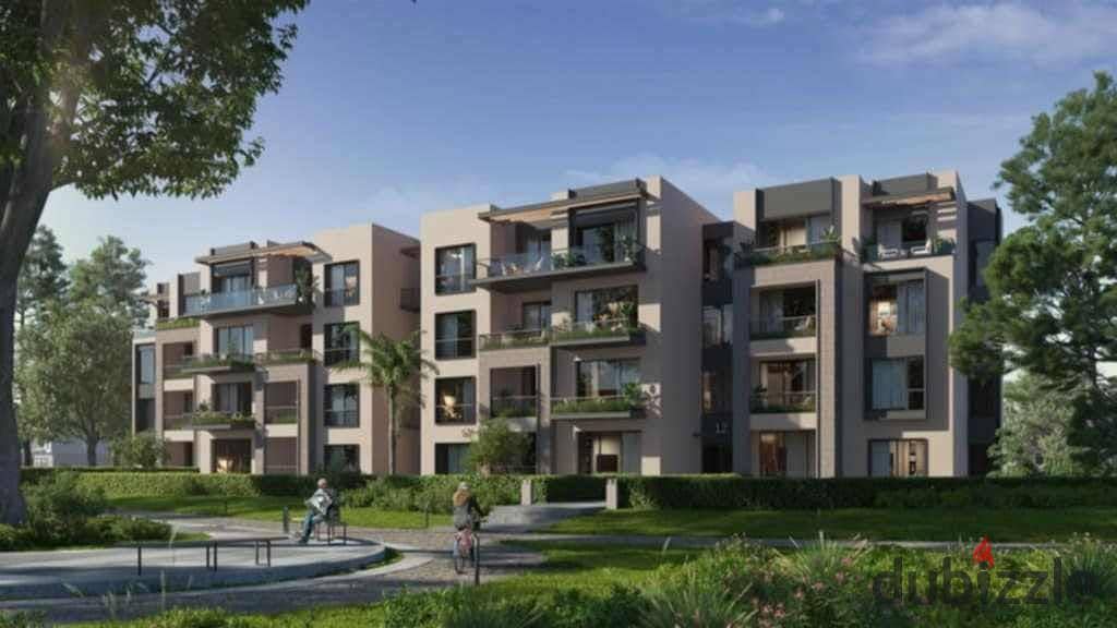 شقة بجاردن  بالتقسيط علي 12سنة  متشطبة فيGarden lakes من HYDEPARKبالقرب الشيخ زايد 0