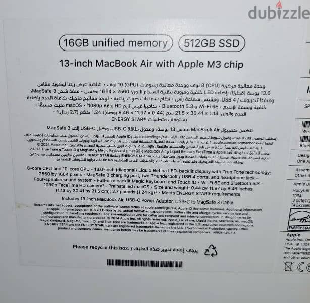 Macbook Air M3 512 16Ram 2