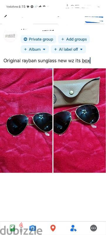 original Rayban sunglass new wz its box