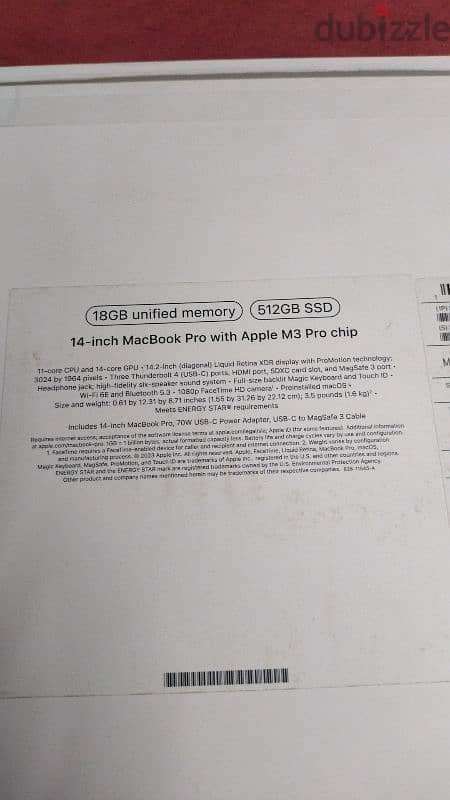 MacBook Pro M3 pro 14 inch New Ram 18 5