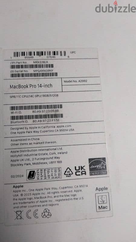 MacBook Pro M3 pro 14 inch New Ram 18 6