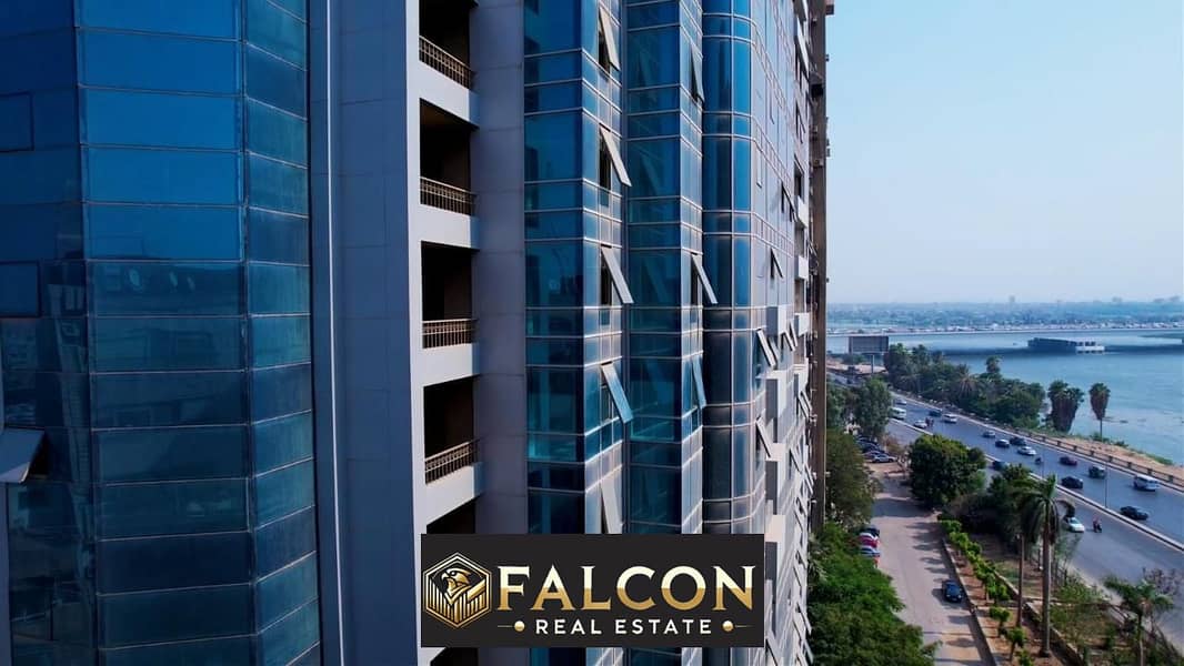 Invest now and receive immediately a fully finished and furnished hotel unit with air conditioners on the Nile Corniche next to the Hilton Maadi Hotel 0