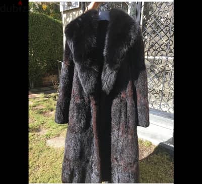 Black natural real mink size medium