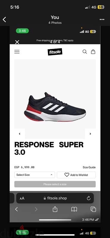 ADIDAS RESPONSE SUPER 3.0 SHOE - BLK