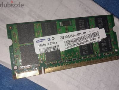 سامسونج ذاكرة رام للاب توب M470T5663QZ3-CF7 2GB DDR2  