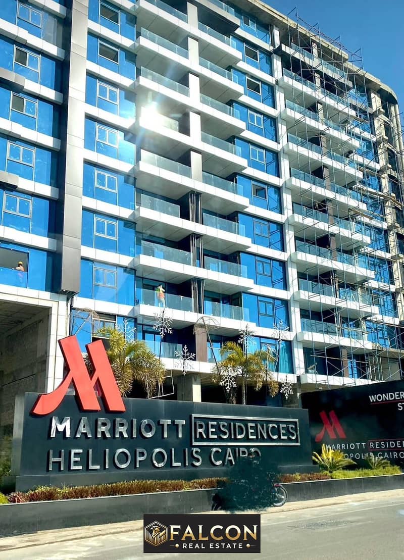 Monthly return in dollars, a fully finished apartment with air conditioners for sale, managed by Marriott Hotel 0