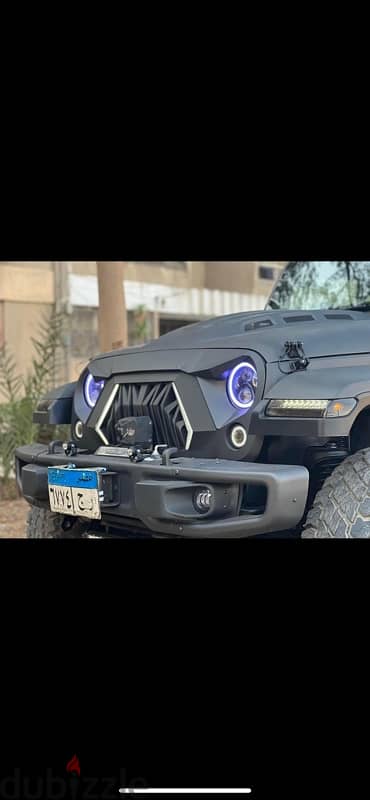 شبكة جيب رانجلر Angry Grille بالـ LED DRLs – شكل هجومي 2