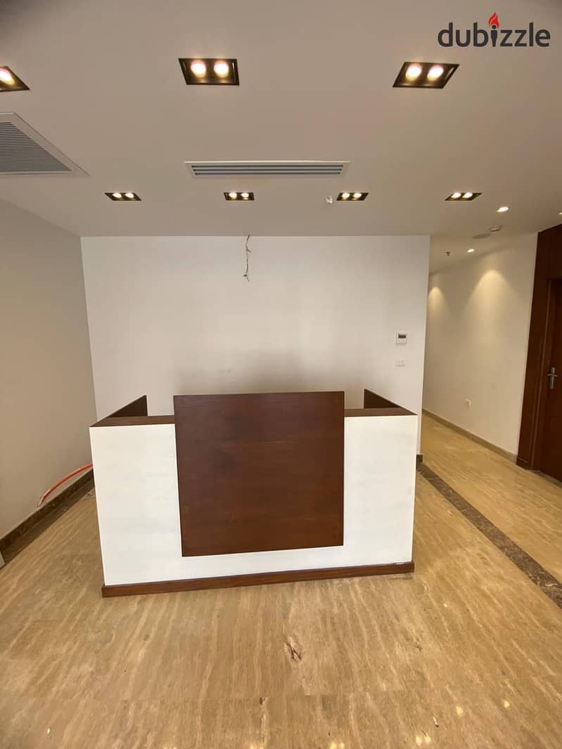 For rent a fully finished building with air conditioners private entrance and elevator 700m 3  floors office in Sheikh Zayed in Courtyard near capita 0