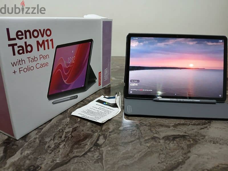 Lenovo M11 With Tab pen + Folio Case 0