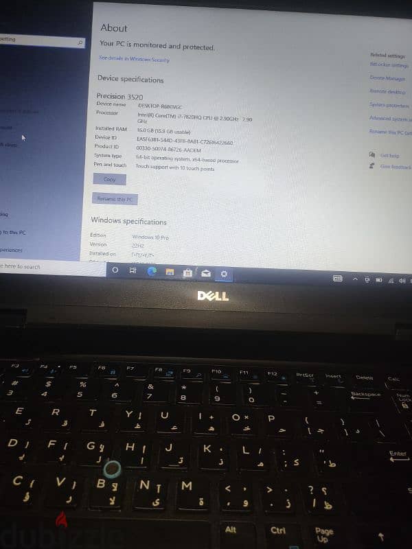 Dell presition 3520  سابع i7  hQتاتش اسكرين 1