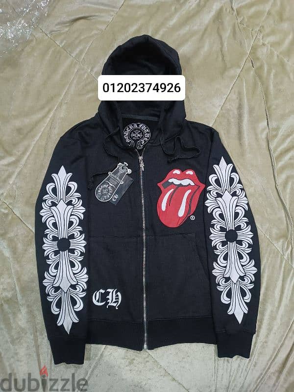 CHROME HEARTS X ROLLING STONES ZIP UP HOODIE 0