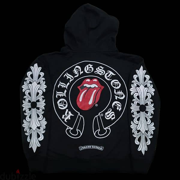 CHROME HEARTS X ROLLING STONES ZIP UP HOODIE 1