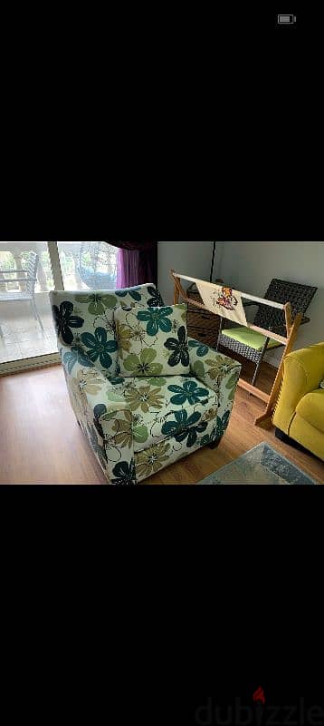 ليفنج ٢ كنبه و١ كرسي  من محل Hub furniture 1