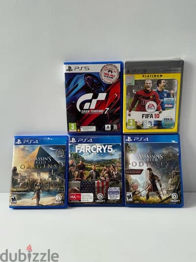 PS5 / PS4 Cd Collection ( Assassin’s creed / Gran Turismo 7 / FarCry )