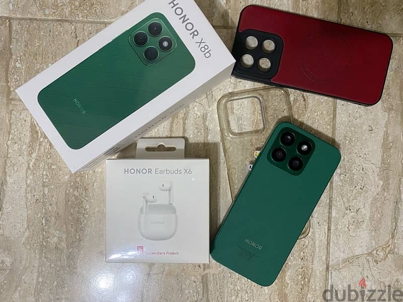 Honor x8b + x6 Airpods بحالة الزيرو بالضمان 4