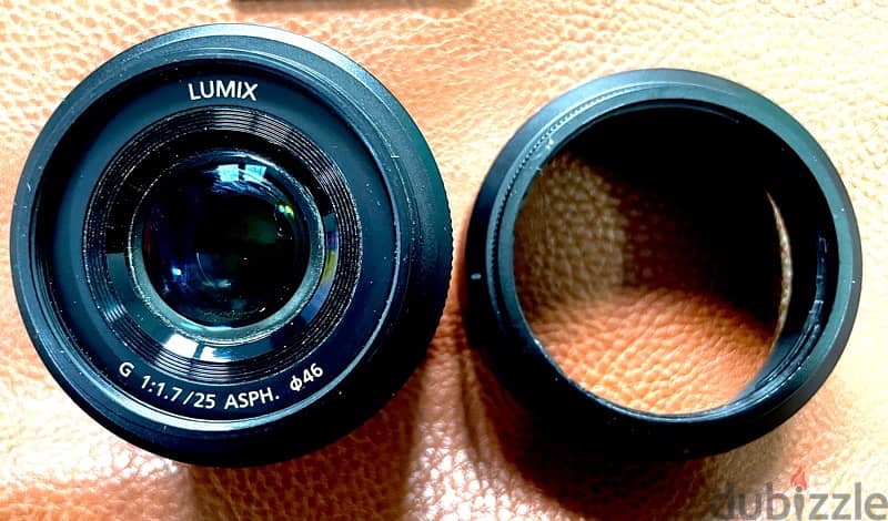 عدسه Panasonic Lumix 25mm F1.7 زيرو استخدام بسيط بدون خدوش بربع ثمنها 6