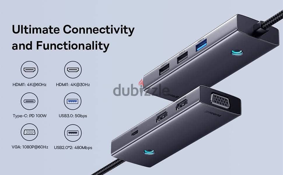 Baseus Portal Joy Series 7-Port Triple-Display USB C Hub 4