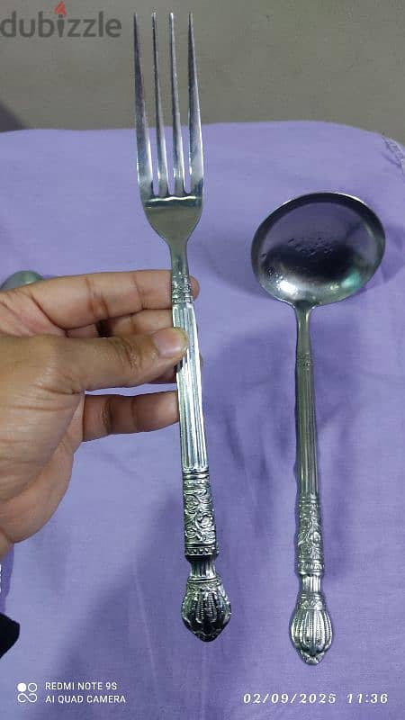 stainless steel knives, spoons, forks set 2