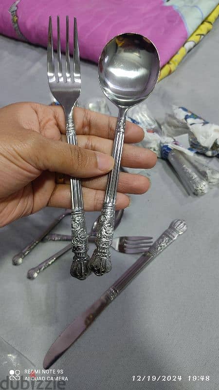 stainless steel knives, spoons, forks set 5