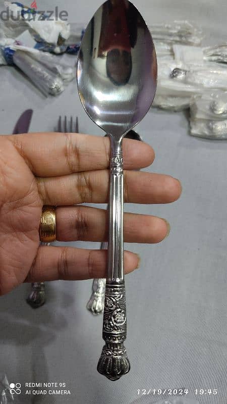 stainless steel knives, spoons, forks set 8