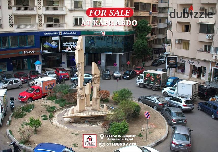 للبيع بكفر عبده شقه 311 م مطلات ميدان سانت جيني 0