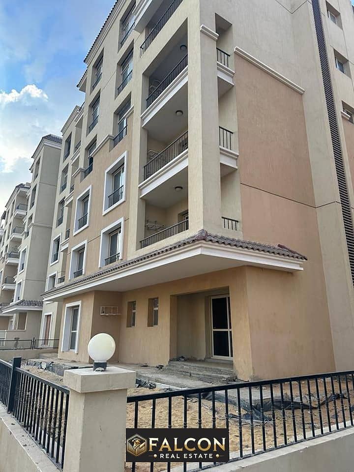 Apartment for sale ground floor with a garden corner at a bargain price with 42% discount in the best location in Sarai Compound New Cairo 0